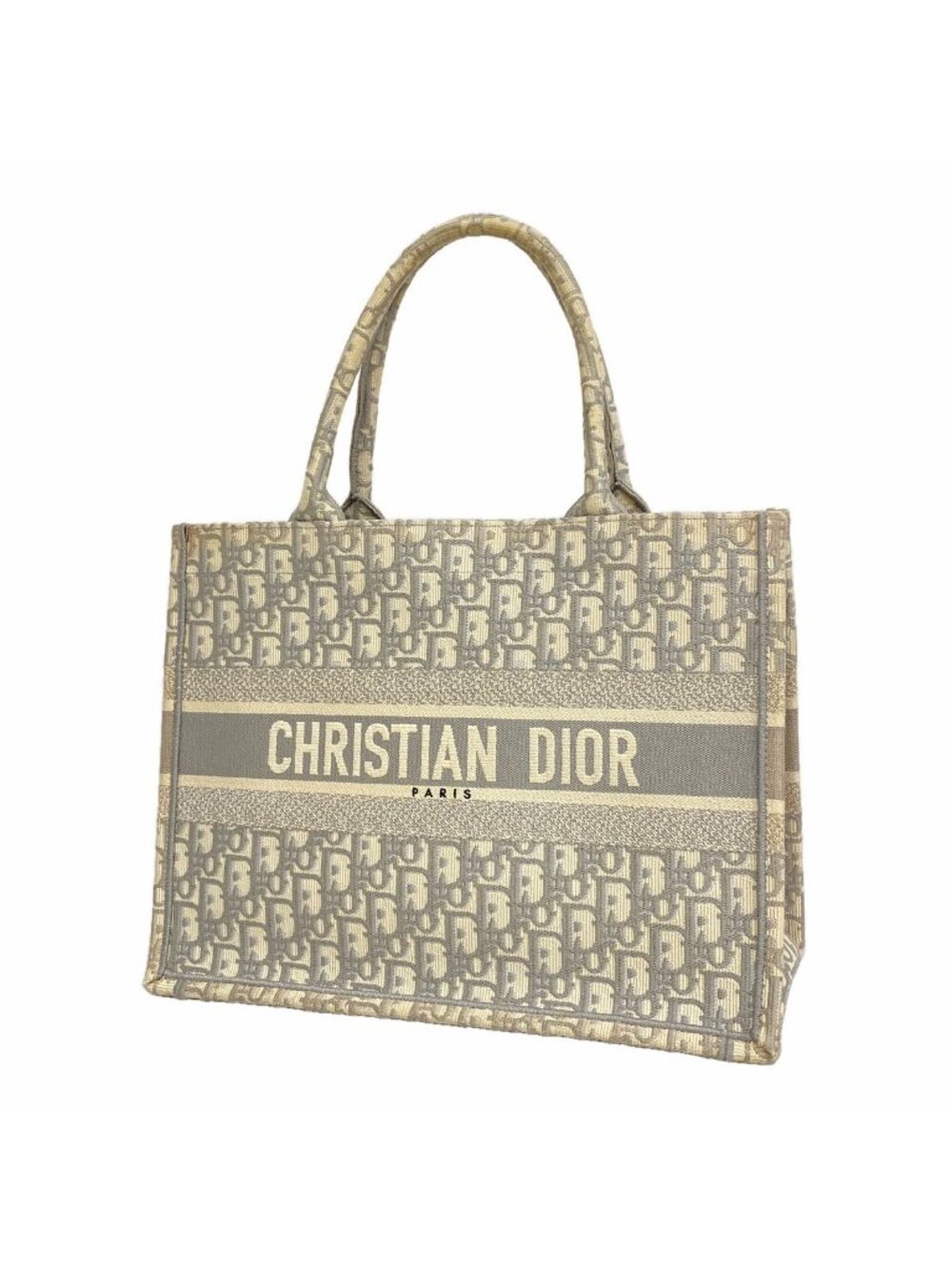 Dior Tote Bag Book Canvas Gray